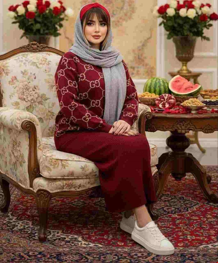 ست بافت کراپ سارافون گوچی