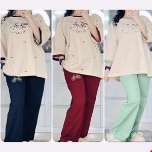 ست بلوز وشلوار طرح دوچرخه