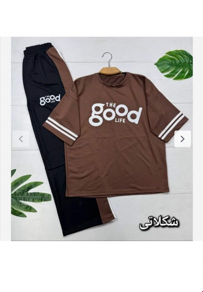 ست تیشرت و شلوار زنانه طرح good 