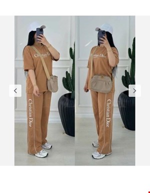 ست تیشرت شلوار زنانه طرح کریستین دیور