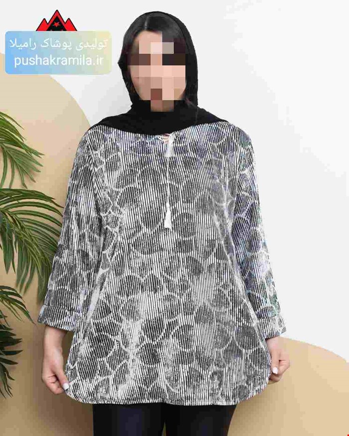 تونیک پلیسه طرح برگ